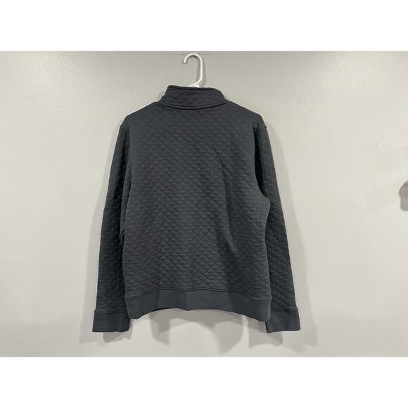 Tommy John Quilted Quarter Zip Turbulence Gray Medium M - Picture 3 of 7